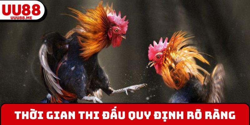 Thời gian thi đấu quy định rõ ràng
