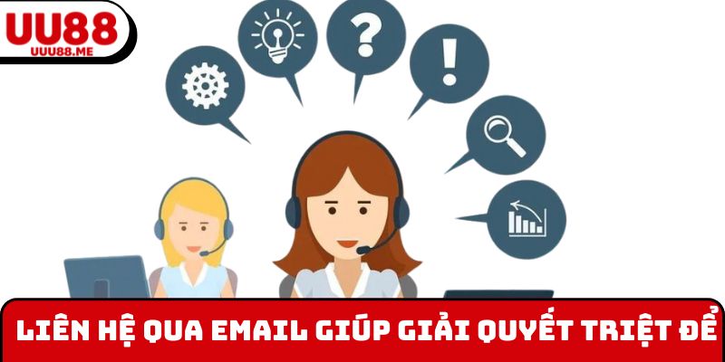 Liên hệ qua email giúp giải quyết nhanh chóng